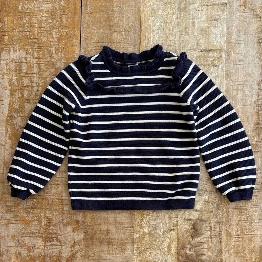 Gap Girls Navy Striped Sweater size 5t